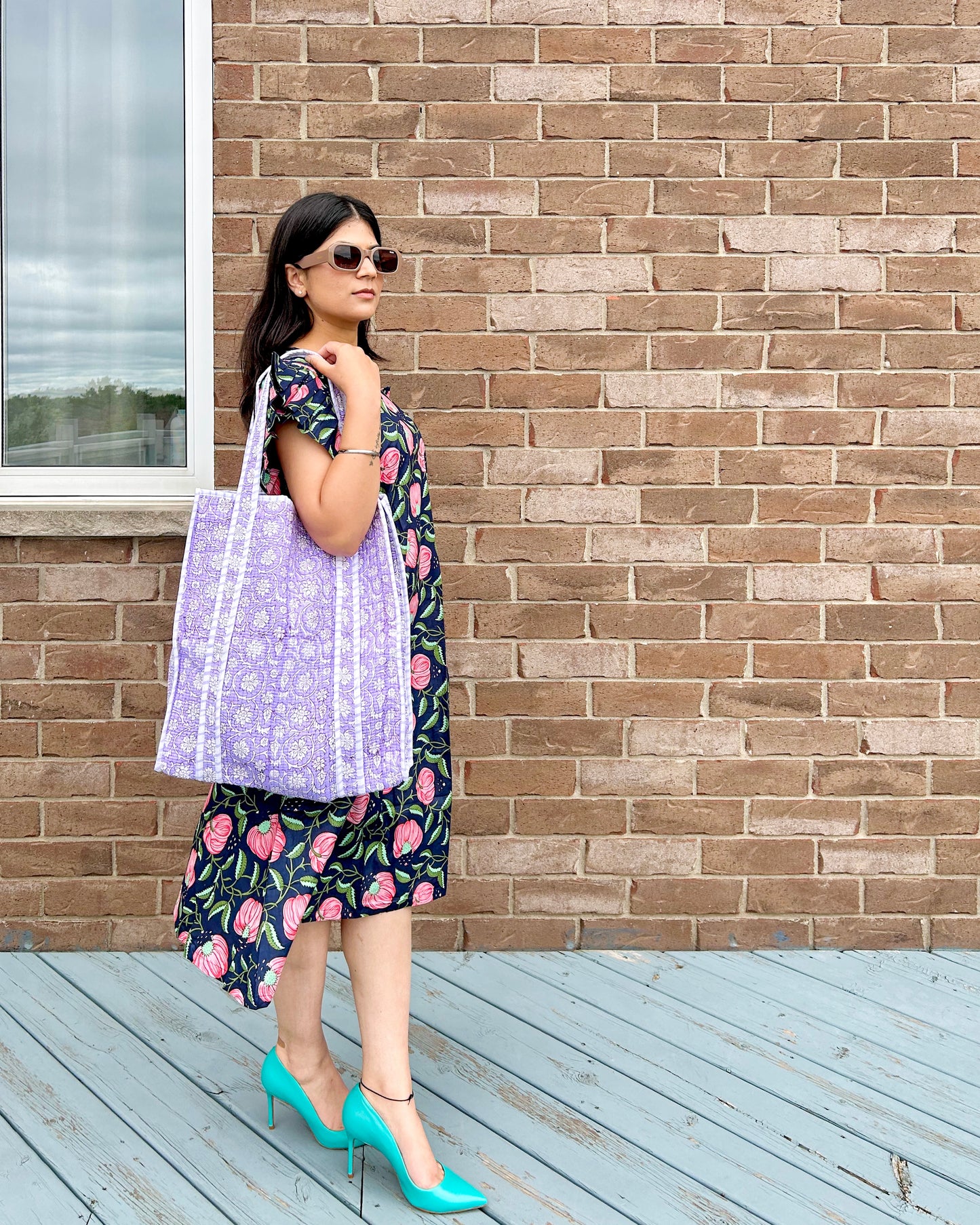 The Lavender Petal Quilted Tote