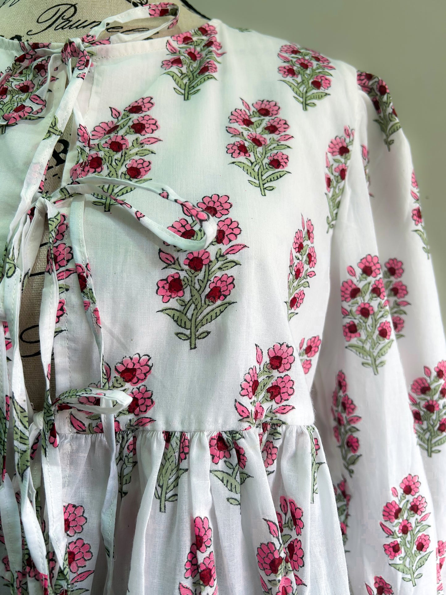 Bouquet Tie-Front Crop Top