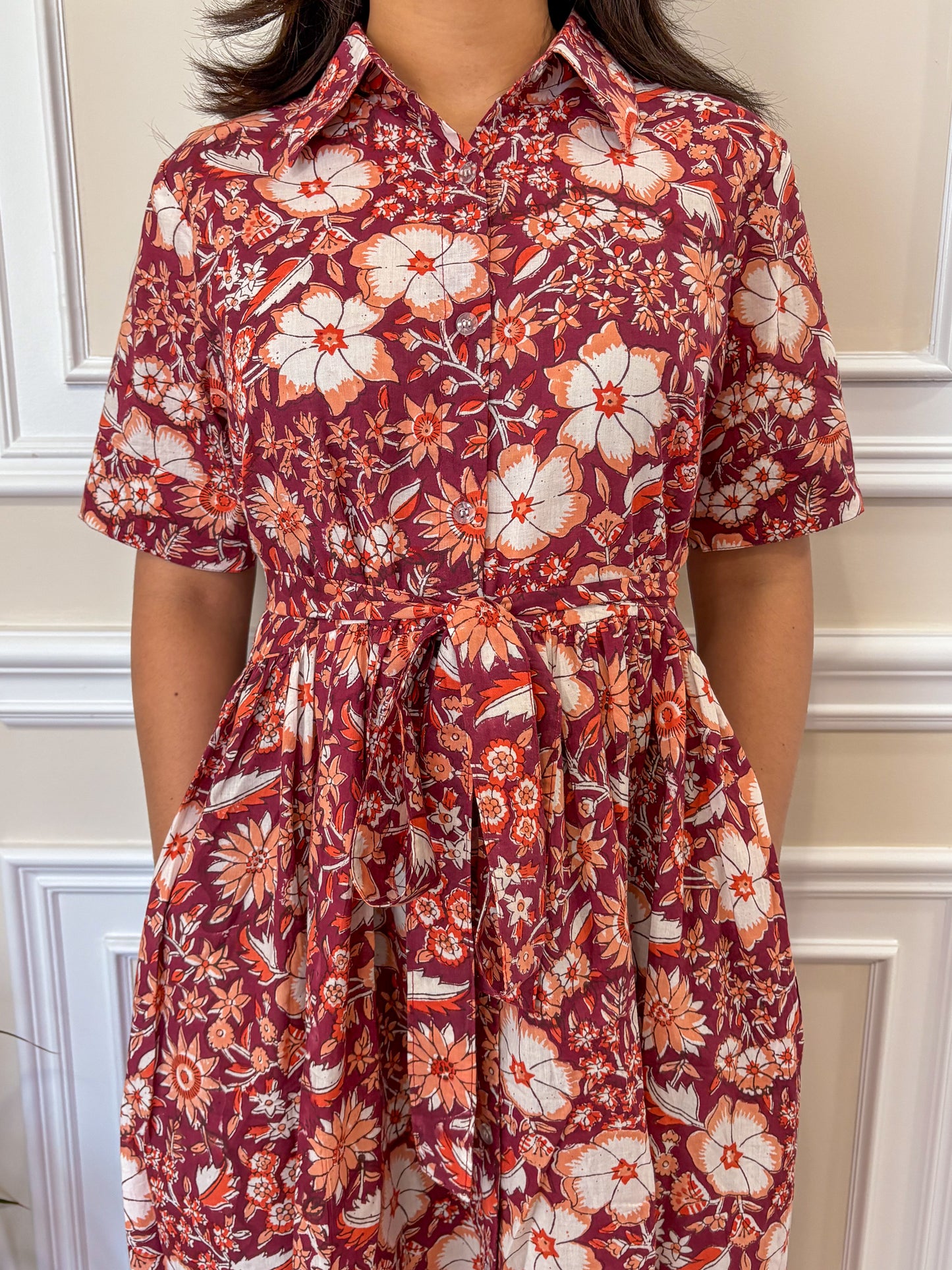 The Red Floral Dress