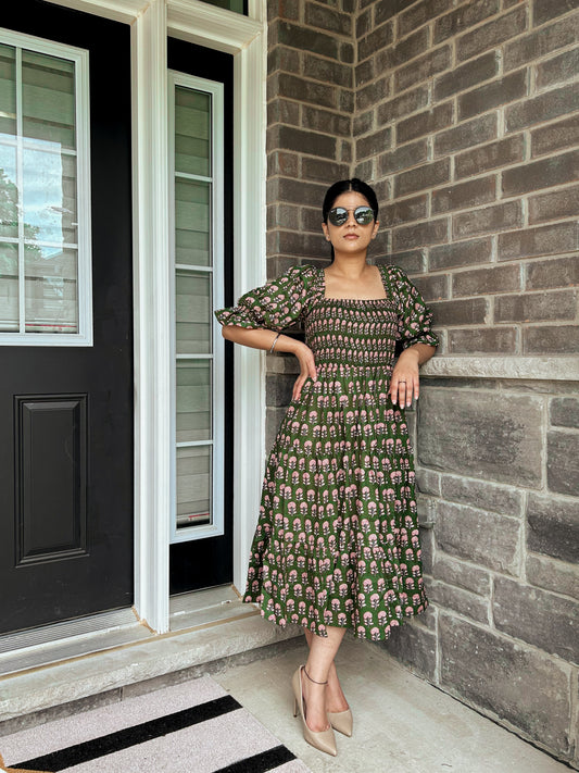 Fall Green Dress
